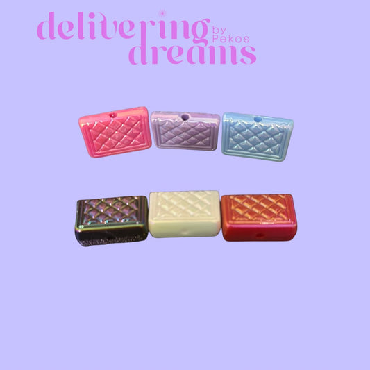 Purse Acrylic Beads Women's Hand Bag Glossy (se envían en colores surtidos)