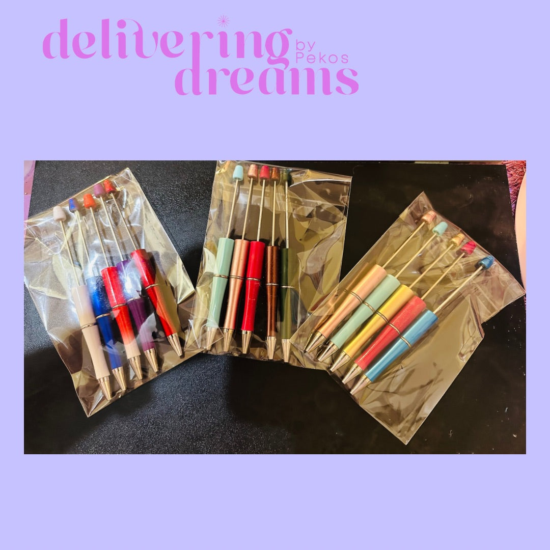 Beadable Pens para personalizar - Paquete de 5