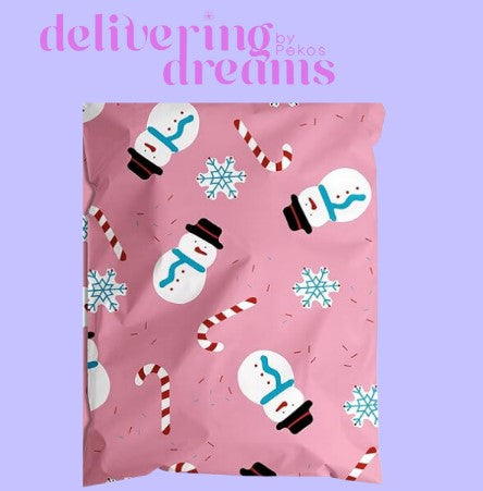 Pink Snowman 10 x 13 - Paquete de 10