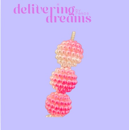 Pink & White 15mm Pearl Beads - Paquete de 10