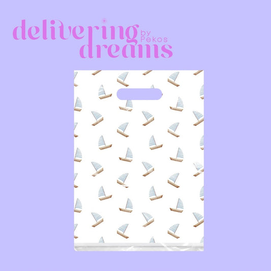 Sailboats-Bolsa de Entrega 9 x 12 - Paquete de 10