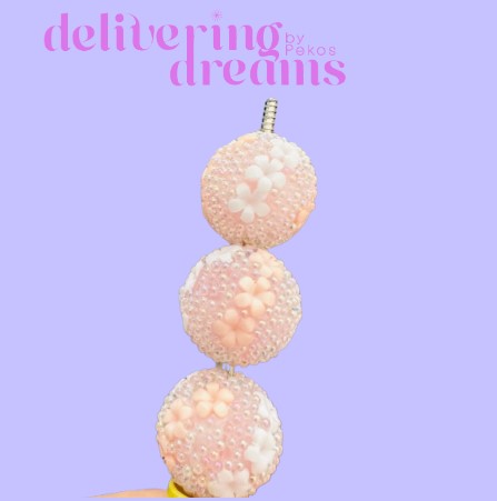 Sugar Beads con Flores al relieve 16mm