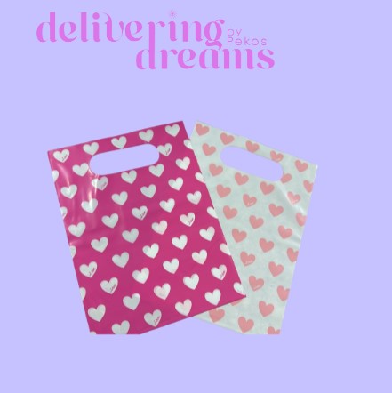 Corazones - Bolsa de entrega 6 x 8