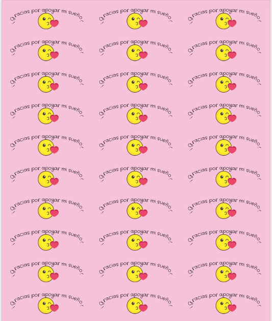 Gracias por apoyar mi sueño
