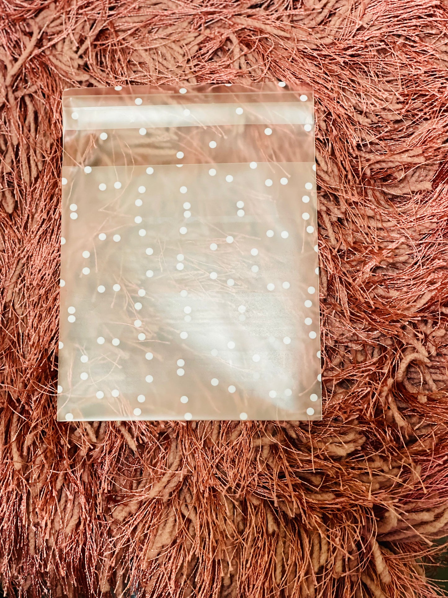 White Dots Frosted Seal Bags 4 x 4”