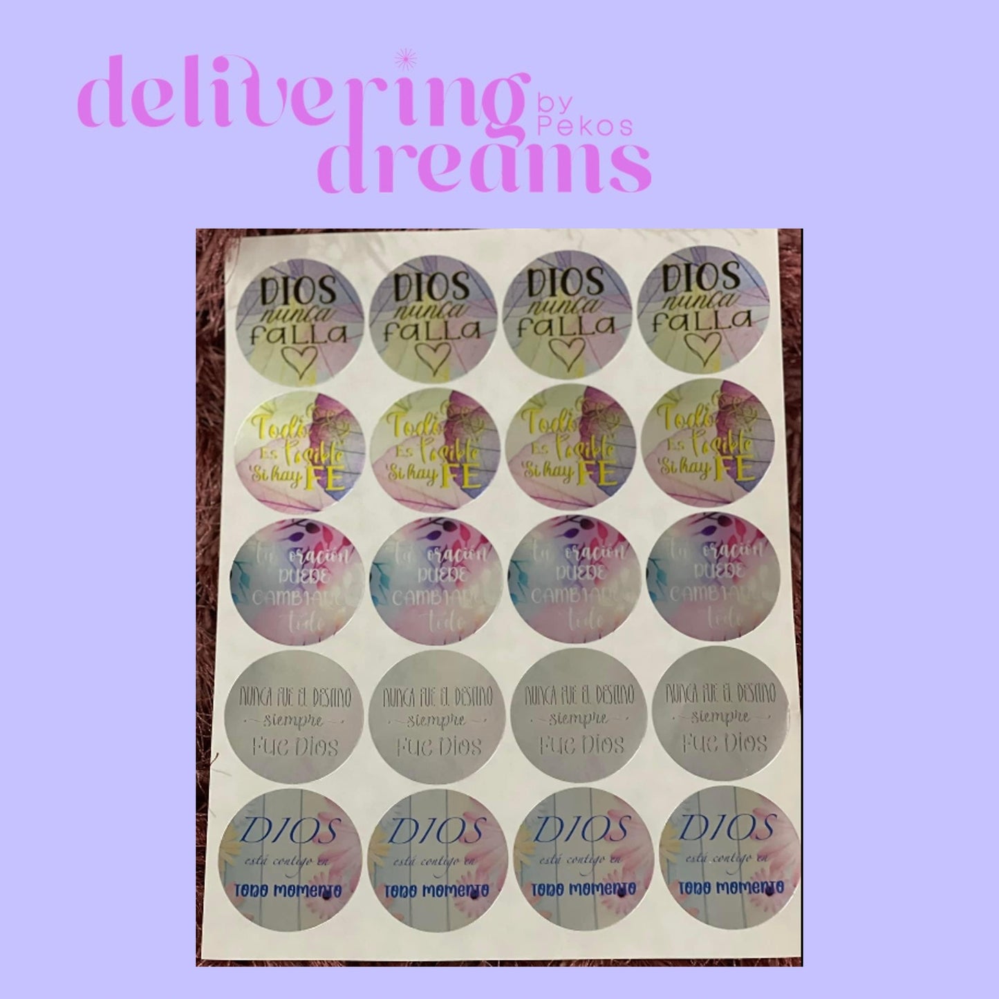 Stickers Mensajes Cristianos - Paquete de 10 stickers