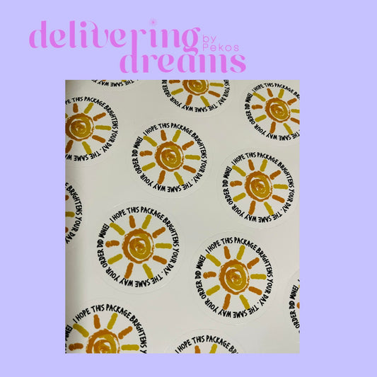 I Hope this Package Brights Your Day - Paquete de 10 stickers