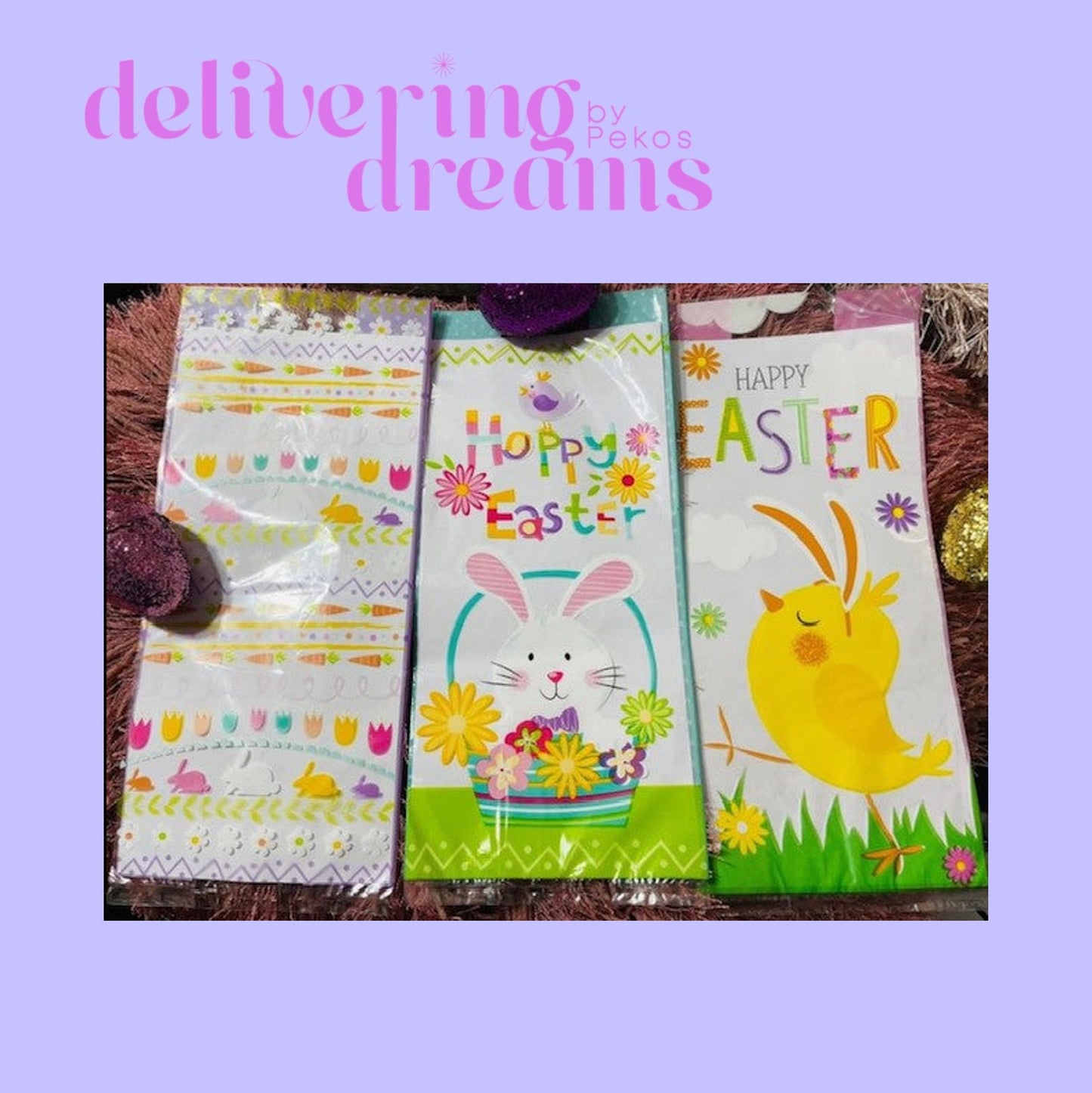Easter Bolsas de Celofan - Paquete de 10 bolsitas (Escoger diseño)