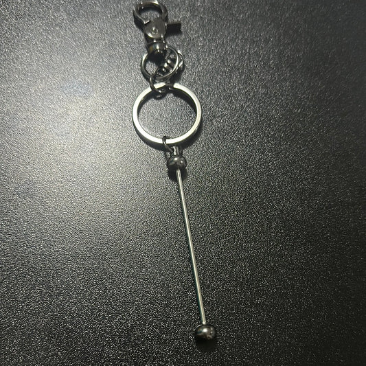 Metal Beadable Keychains with Bar and New Style Small Lobster Clasp