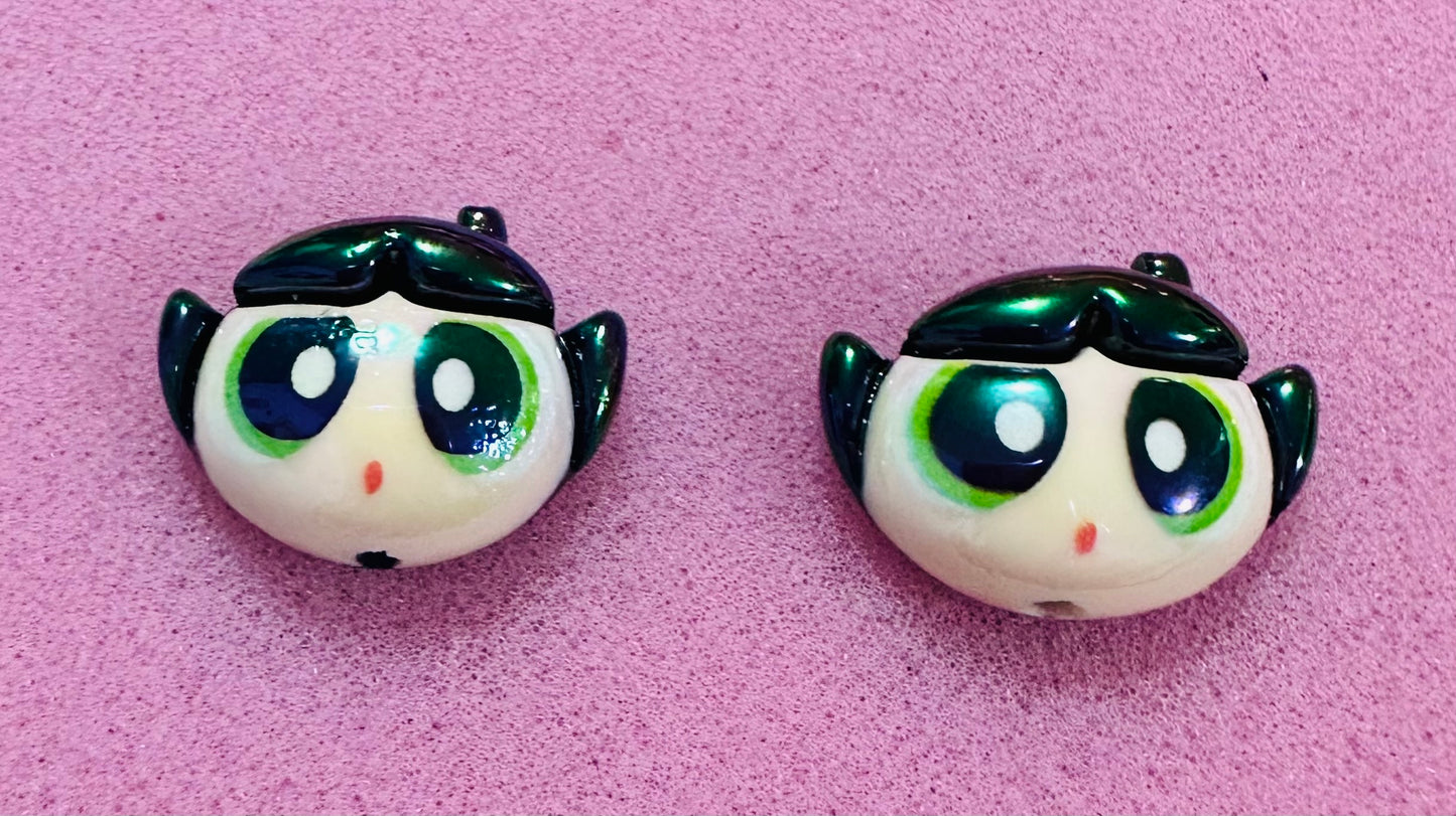 Powerpuff Acrilic Bead Verde