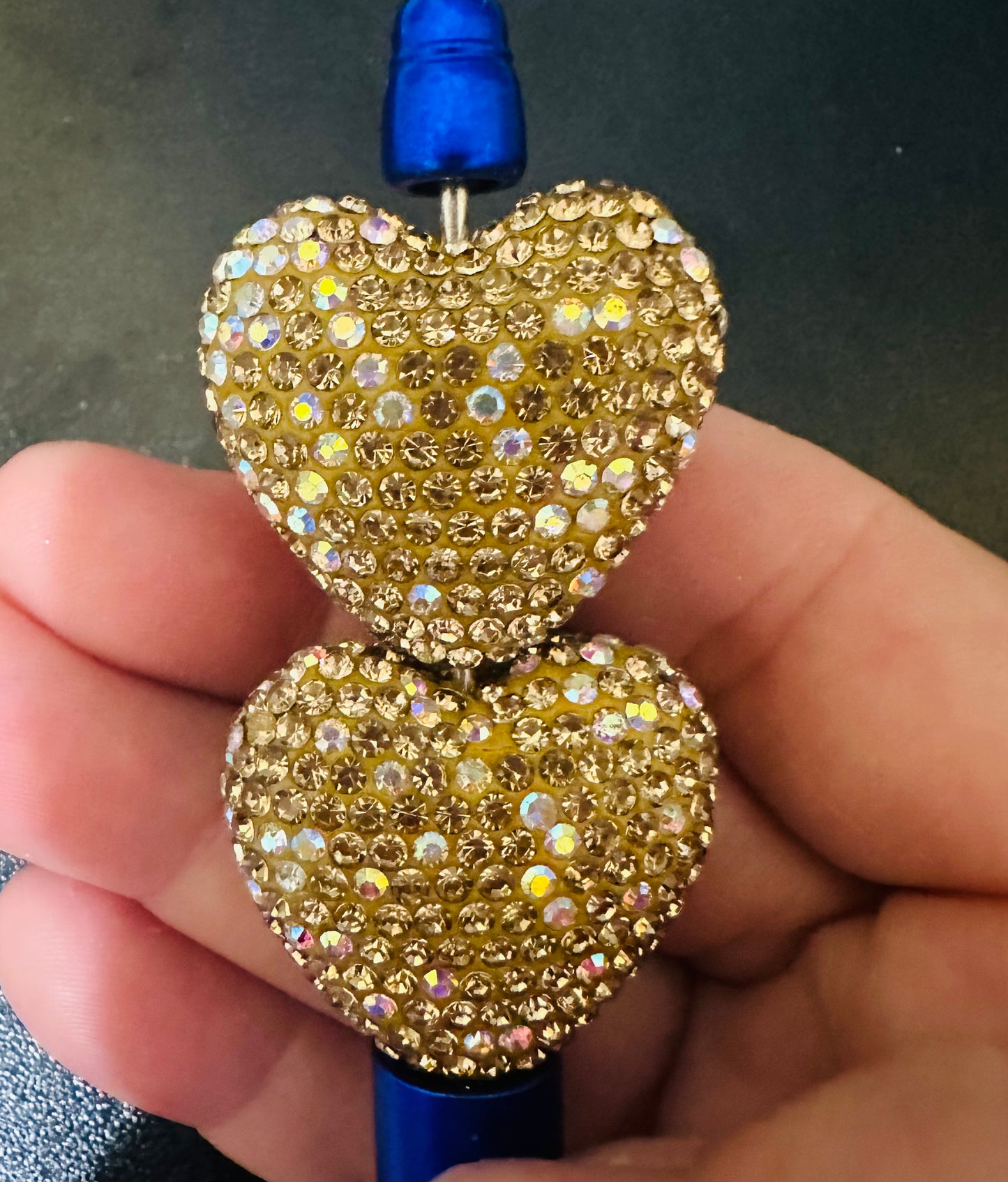 Heart Rhinestones Bead