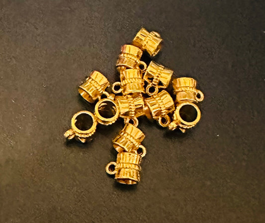 Colgantes para colocar charms o beads (Paquete de 10)- Gold