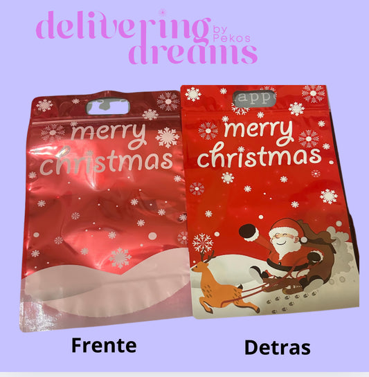 Large Merry Christmas Packaging Bag 11 x 8”