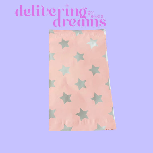 Pink & Silver Stars - Paquete de 10