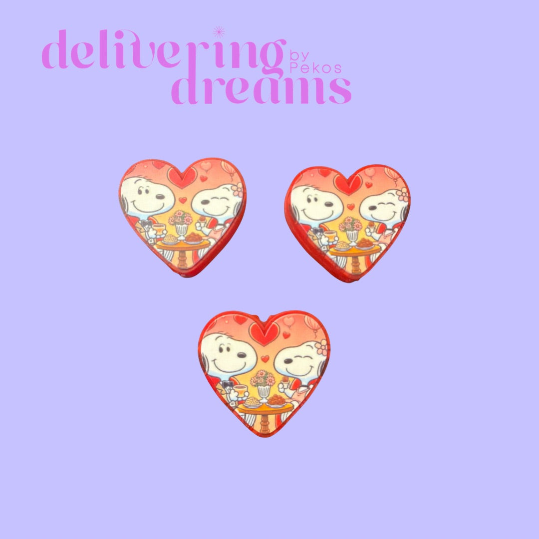 Two Cute Beagle Dog on Date Valentine's Day