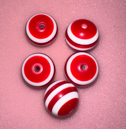 Peppermint 20mm Beads - Paquete de 5