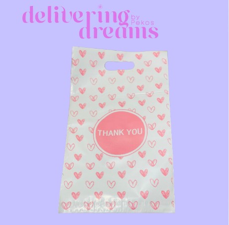 Thank You Pink Hearts 10 x 14 - Paquete de 10