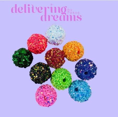 Sugar Beads 16mm - Paq de 10 (colores surtidos)