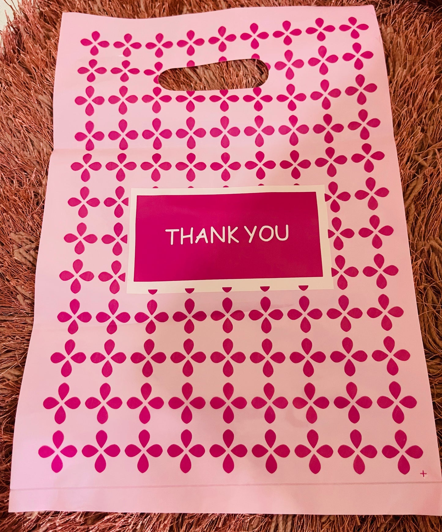 Thank You Pink Bag 9 x 10