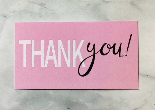 Pink Thank You Card