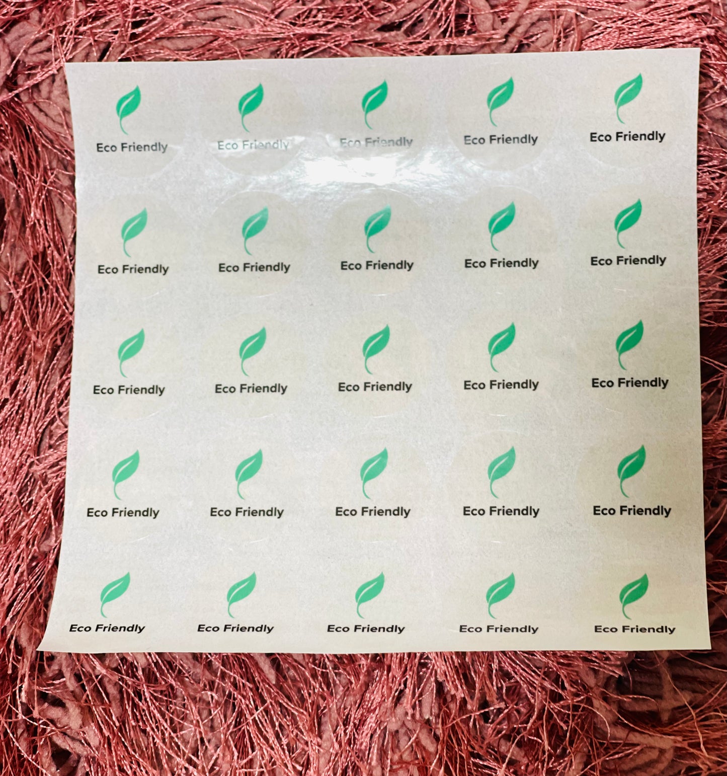 Eco Friendly Clear Stickers 1”