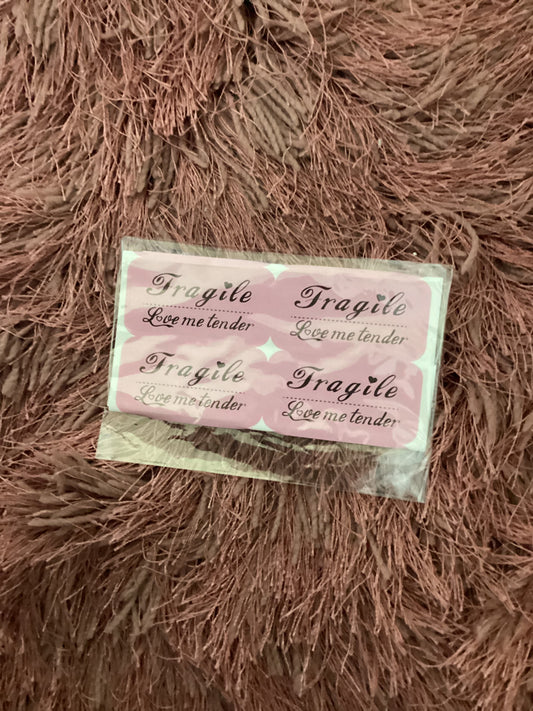 Pink Fragile Stickers