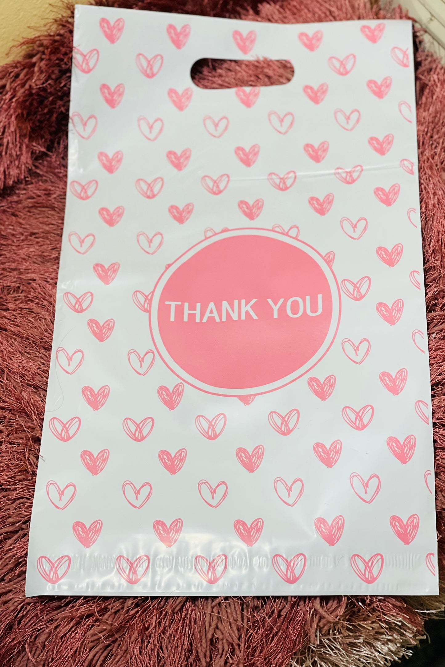 Thank You Pink Hearts 10 x 14