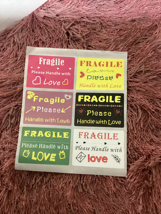 Rectangular Fragile Stickers